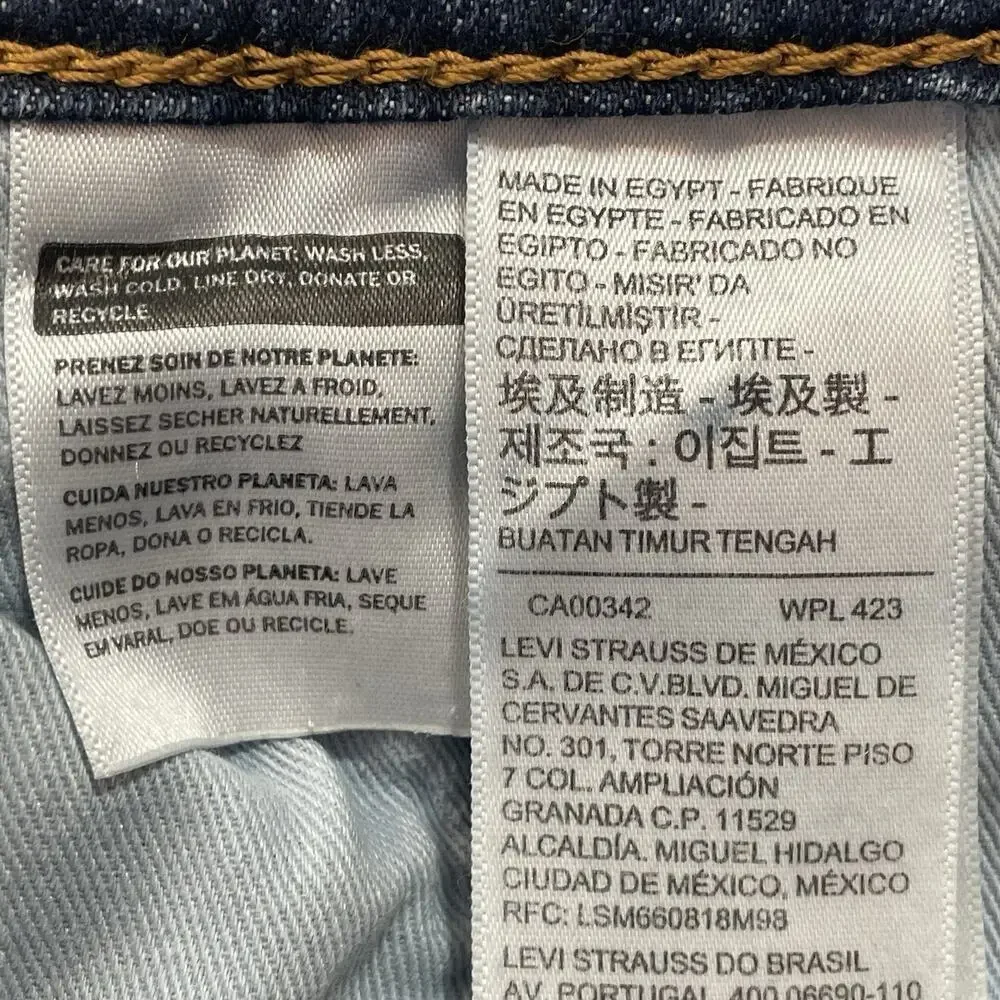 Levis 512 Premium Jeans Mens 32x32 Blue Slim Tapered Stretch Denim